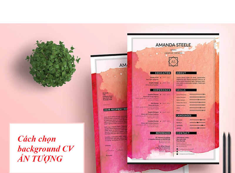 Các cách chọn background CV