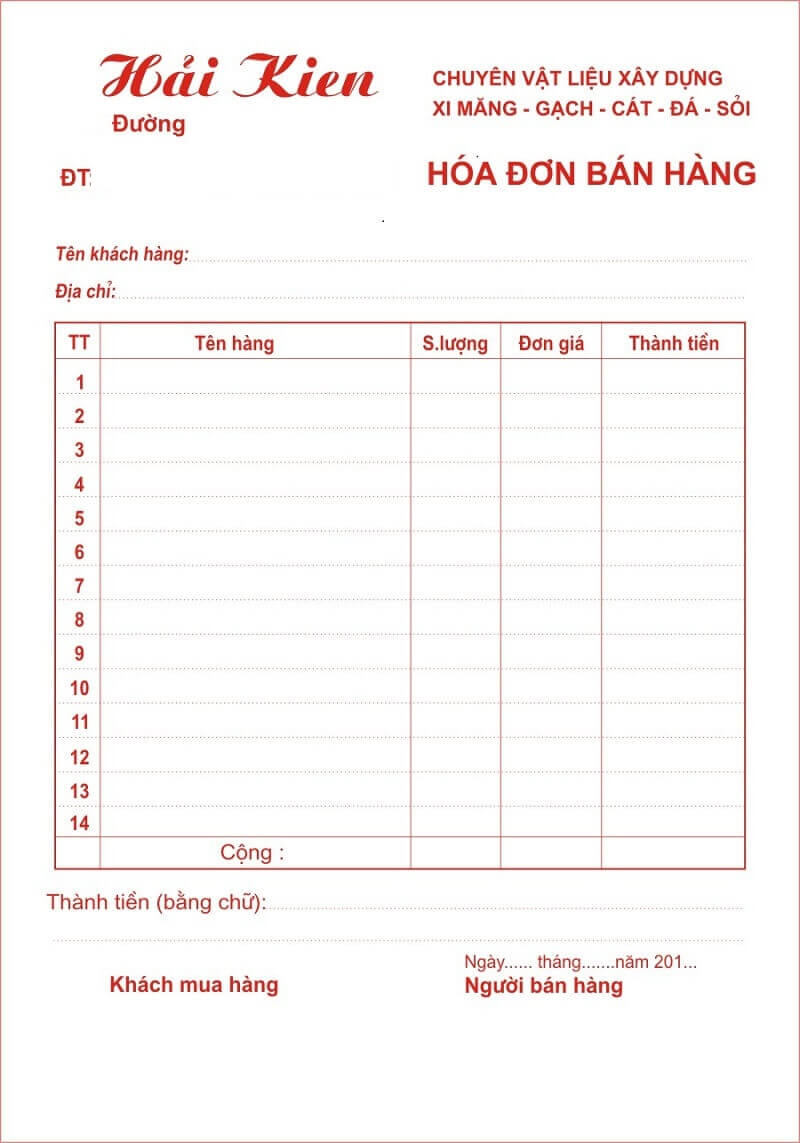 Tìm hiểu bố cục của một hóa đơn theo hợp đồng cần có