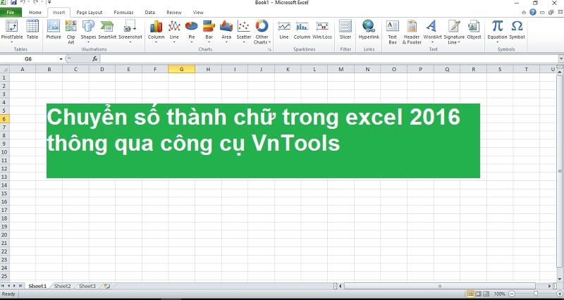 chuyển số thành chữ trong excel 2016 qua công cụ VnTools