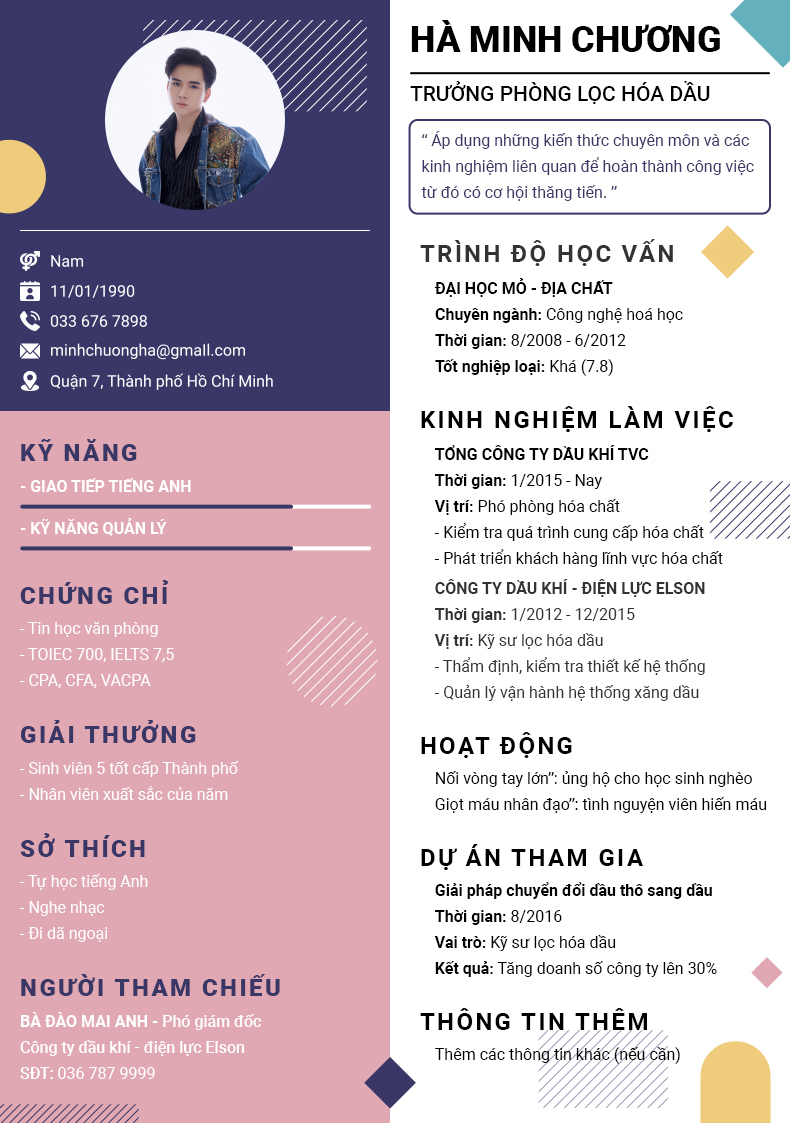 Học vấn và kỹ năng cần có trong CV địa chất