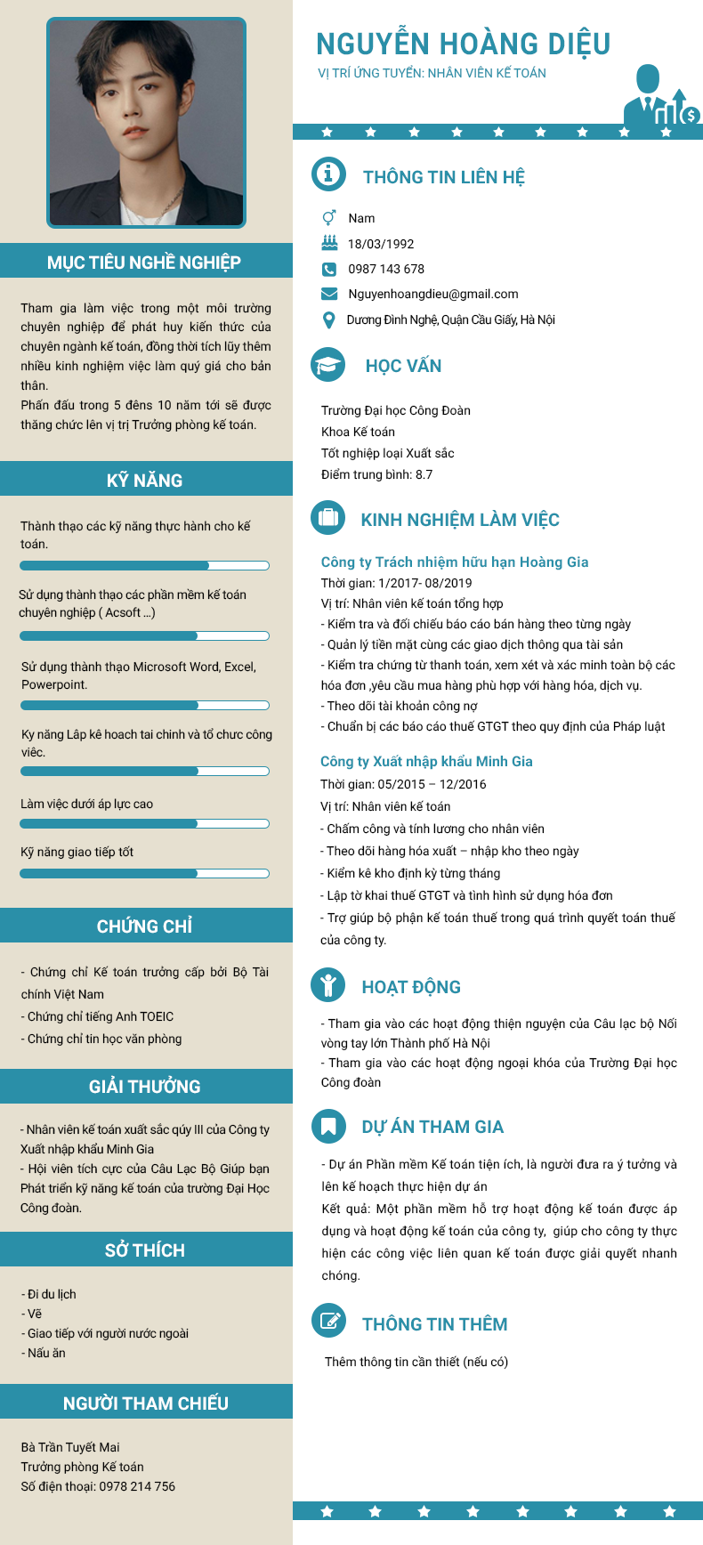 tạo mẫu cv kế toán tổng hợp