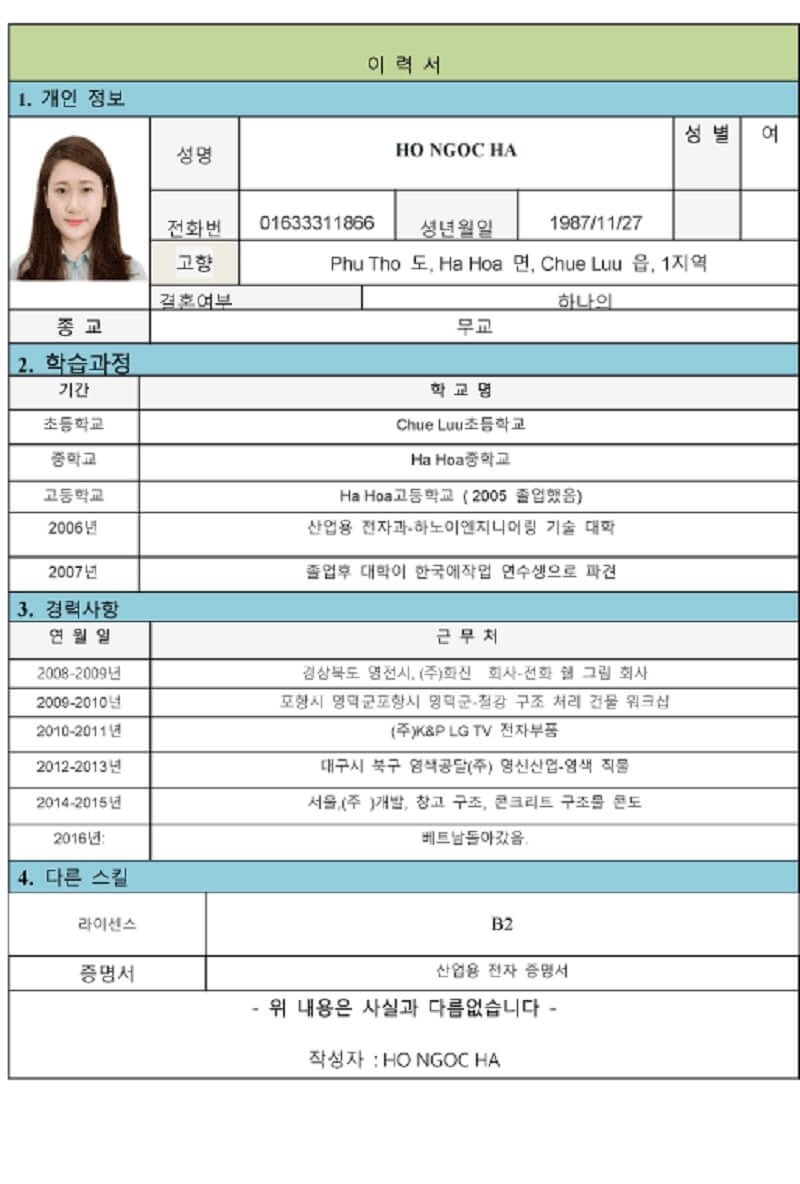 Kinh nghiệm làm việc trong cv song ngữ Trung Việt viết thế nào?