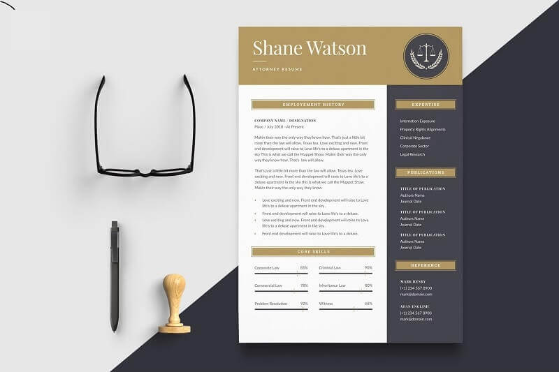 Hình thức của cv thực tập sinh ngành luật