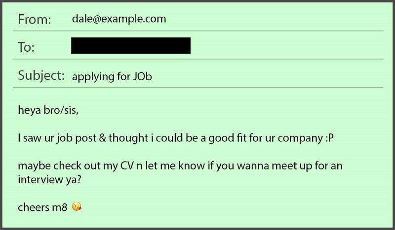 Đảm bảo nội dung cũng như thông tin khi gửi CV xin việc qua email