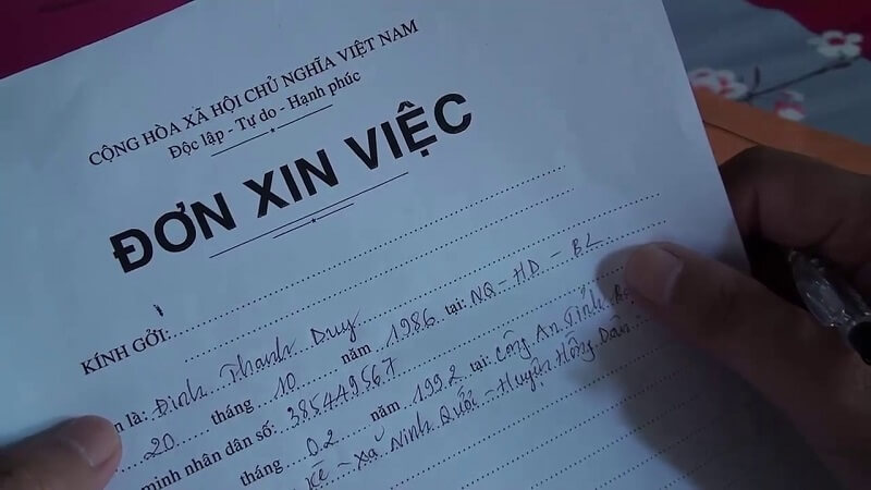 Đơn xin việc là yêu cầu bắt buộc trong hồ sơ xin việc JT