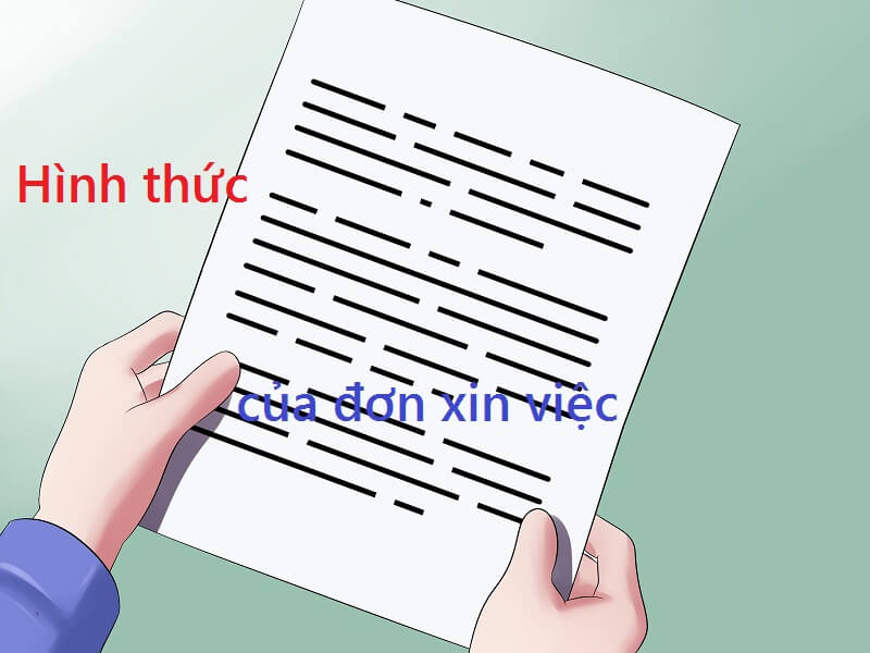 Hình thức của đơn xin việc