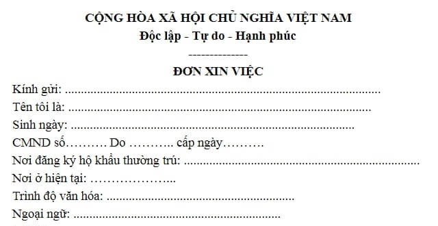 Đơn xin việc