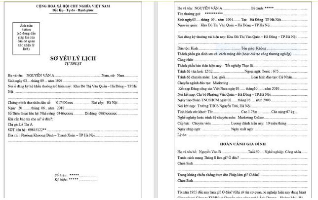 Sơ yếu lý lịch