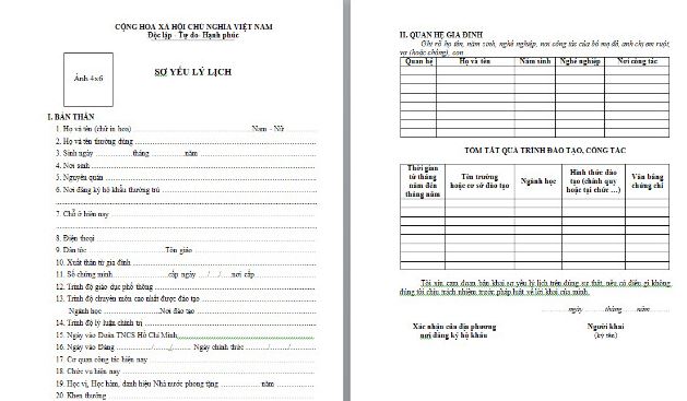 Sơ yếu lý lịch