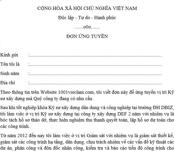 Đơn xin việc