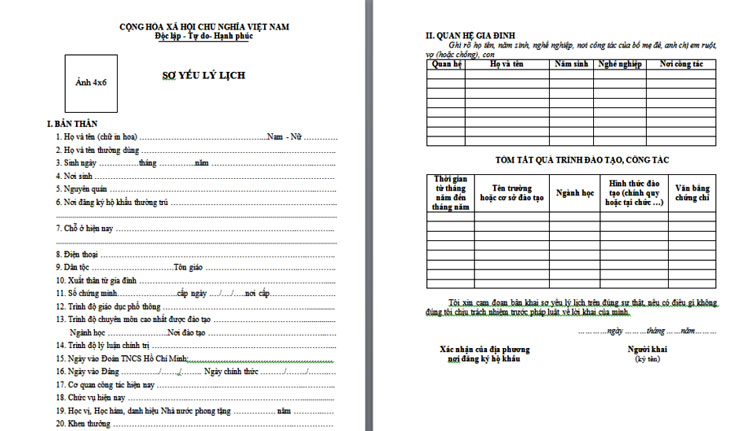 Sơ yếu lí lịch