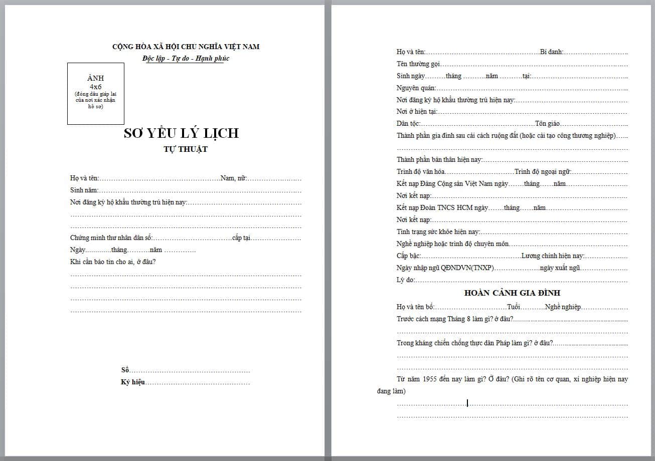 Sơ yếu lý lịch