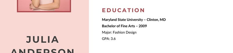 Phần trình độ học vấn trong bản CV mỹ phẩm - thời trang