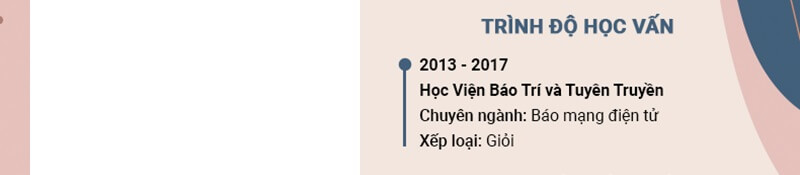 Mục trình độ học vấn trong mẫu CV xin việc copywriter