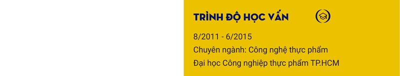 Phần trình độ học vấn trong mẫu CV thực phẩm - đồ uống