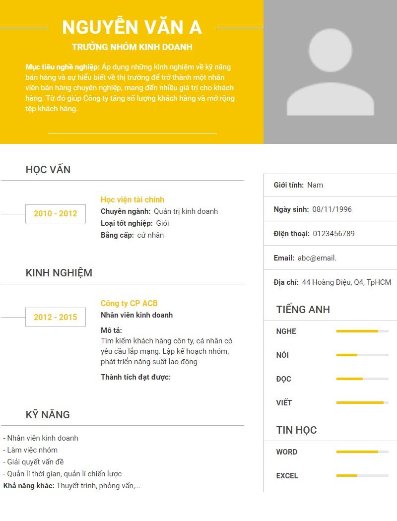 Cẩn thận trong quá trình viết CV bằng Excel