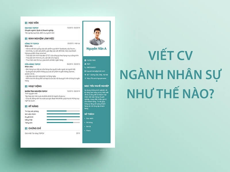 CV Tiếng Anh Hành chính Nhân sự chuyên nghiệp