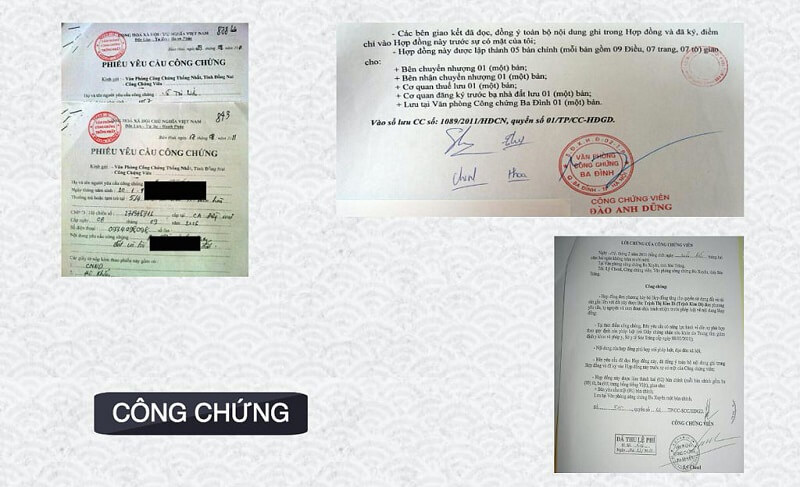 Những thành phần cần photo công chứng