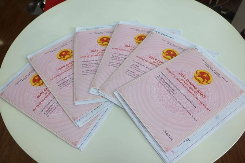 Sổ hồng của các công trình