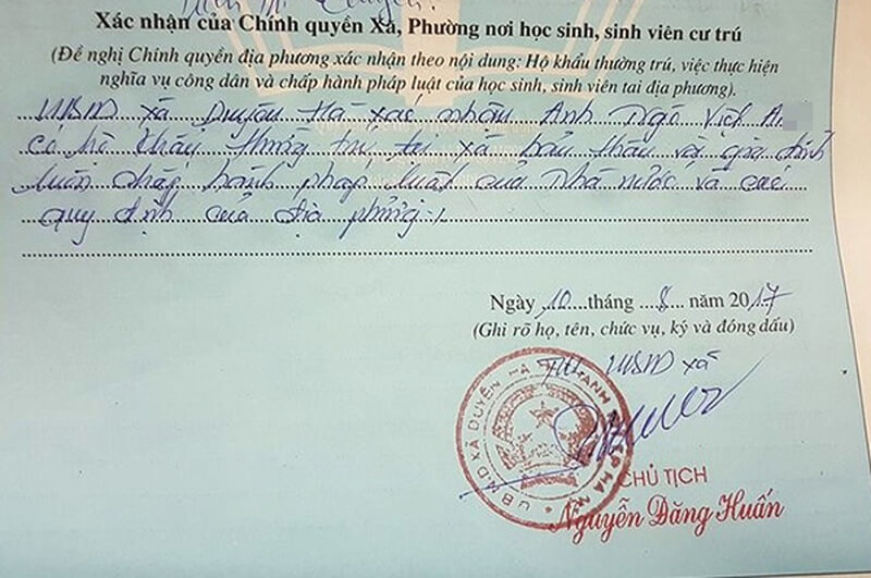 Sơ yếu lý lịch có xác nhận chưa chính xác.