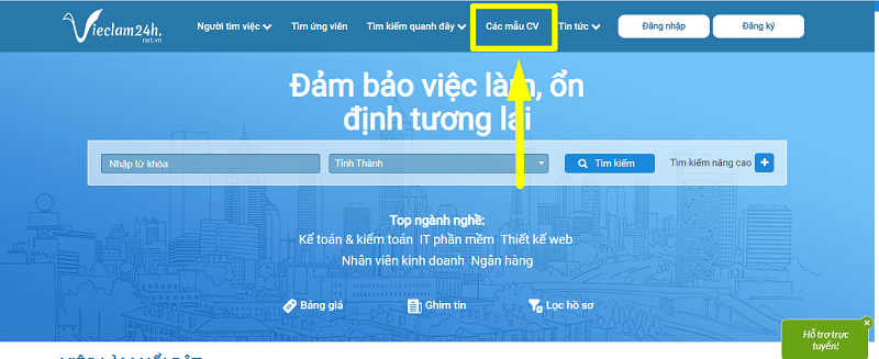 truy cập vào trang chủ