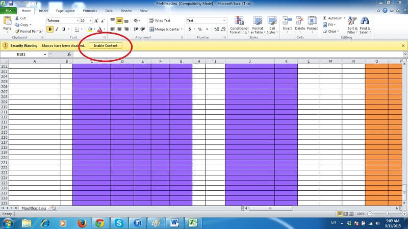 Việc làm quản lý giáo dục sử dụng excel