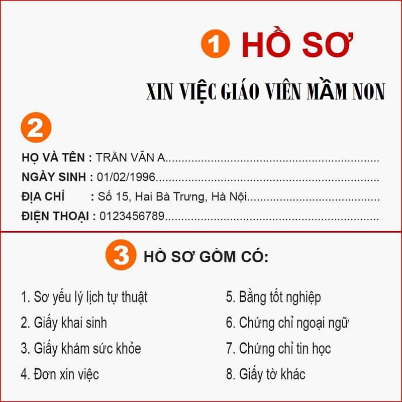 Hồ sơ xin việc giáo viên mầm non - bật mí cách chuẩn bị hiệu quả